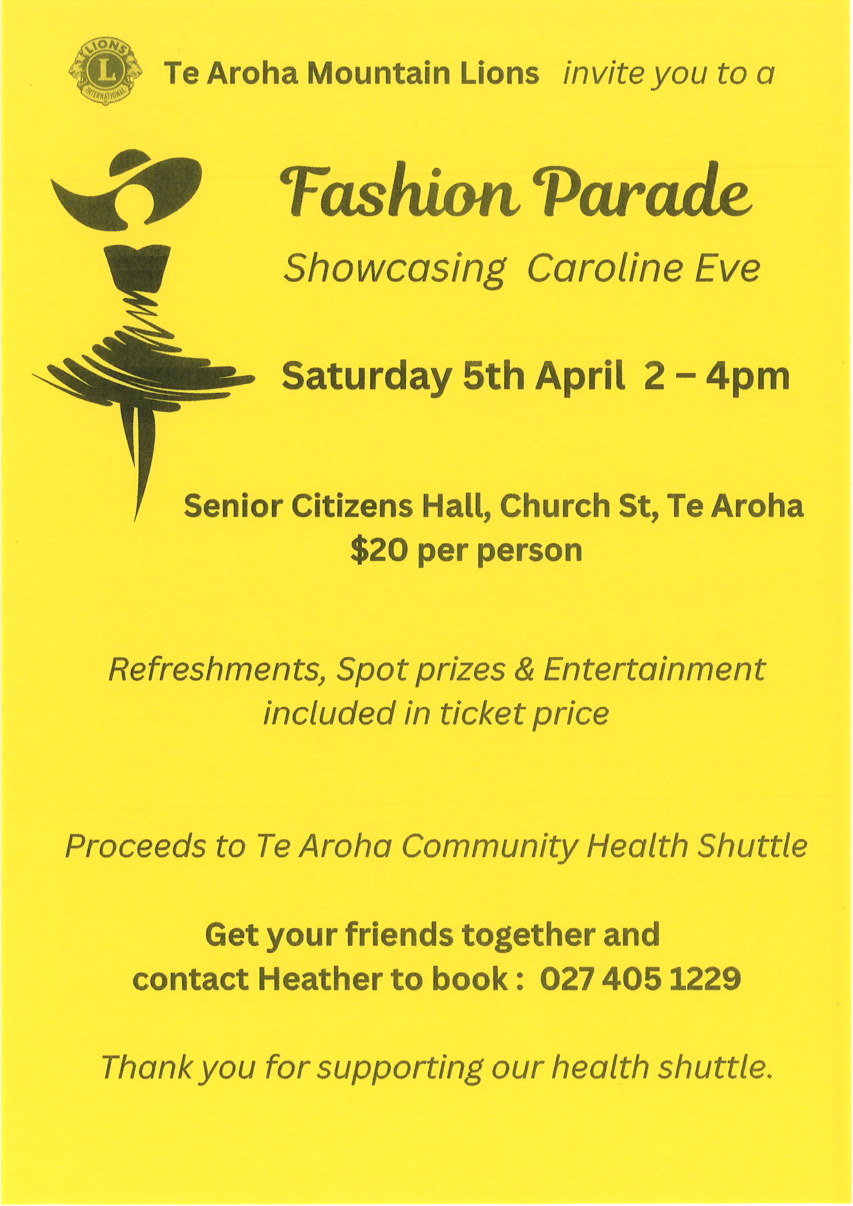 Fashion Parade TA Mountain Lions 5th April